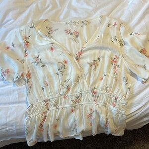 Hippie rose Large flowy blouse